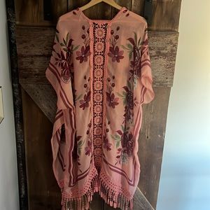 Woven Heart Kimono Shawl SMALL
